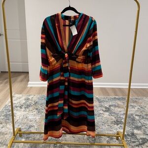 H&M Colorful Striped Dress - NWT; Size 14